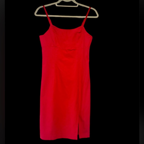 Forever 21 Red (Adjustable) Spaghetti Strap Short Dress Sz L - Picture 2 of 6
